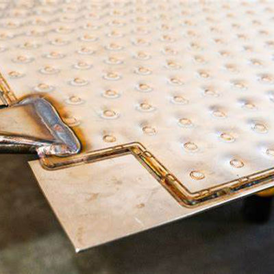 Fluid Channel Dimple Plate Drukweerstand Roestvrij staal materiaal